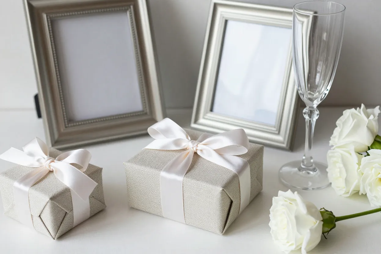 Curated rehearsal dinner gift ideas including personalized keepsakes and practical luxury items